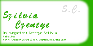 szilvia czentye business card